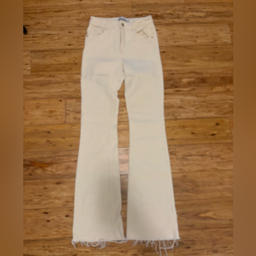 Zara women’s high rise flare jeans